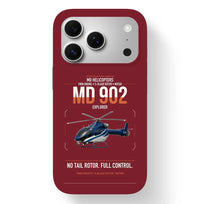 Thumbnail for MD Helicopters MD 902 Explorer design on dark red magsafe iphone case, for iPhone 17 Pro