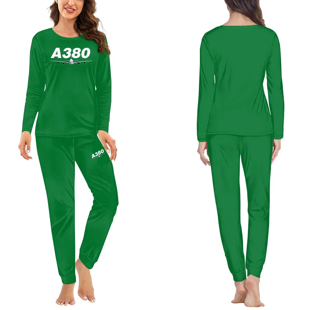 Super Airbus A380 women pajamas - Green