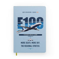 Thumbnail for Embraer E190 design on light blue notebook