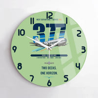 Thumbnail for Boeing 377 Stratocruiser design on light green no frame wall clock
