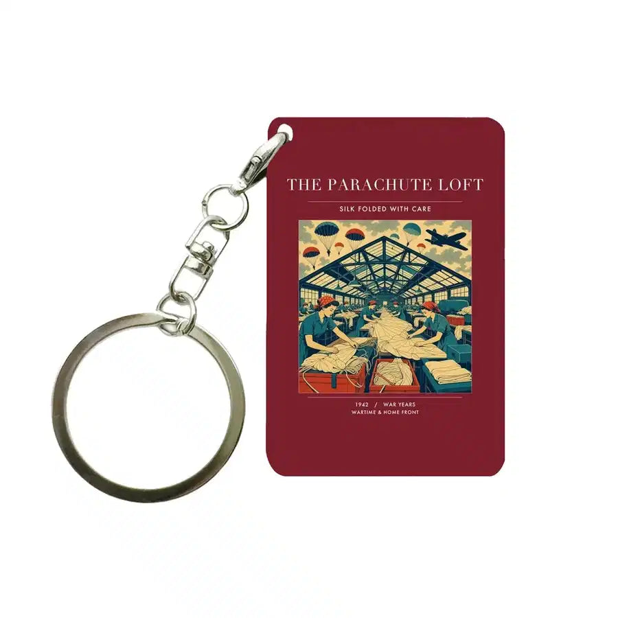 VINTAGE G4508 - The Parachute Loft - Designed Key Chain design on darkred