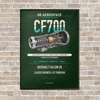 Thumbnail for CF700 vertical canvas print - framed - dark green background