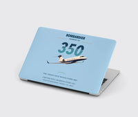 Thumbnail for Bombardier Challenger 350 design on light blue MacBook case