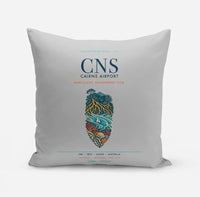 Thumbnail for Cairns Airport (CNS) design on light gray pillow