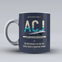 Thumbnail for ACJ320neo Mug design on dark blue airbus