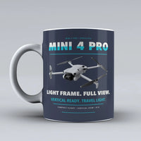 Thumbnail for Mini 4 Pro Mug design on dark blue dji