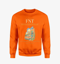 Thumbnail for Bishop International Airport (FNT) design on orange sweatshirt