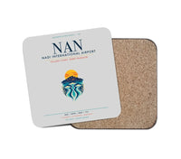 Thumbnail for Nadi International Airport (NAN) design on light gray 1 piece coaster