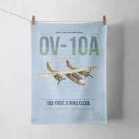 Thumbnail for OV-10A Bronco design on light blue towel