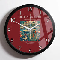 Thumbnail for VINTAGE G4075 - The Flying Yacht - Designed Wall Clocks design on darkred framed