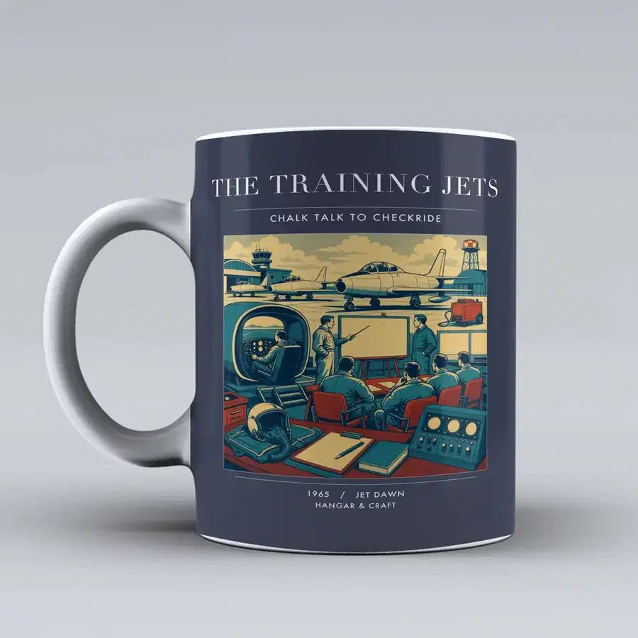 VINTAGE G4126 - The Training Jets - Ceramic Mug design on darkblue