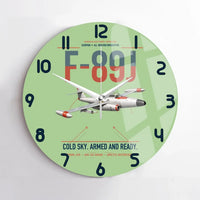 Thumbnail for F-89J Scorpion design on light green no frame wall clock