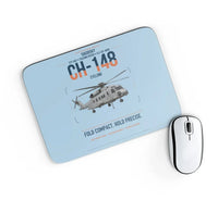 Thumbnail for Sikorsky CH-148 Cyclone design on light blue rectangle mouse pad