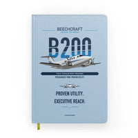 Thumbnail for Beechcraft King Air B200 design on light blue notebook