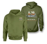 Thumbnail for A-29 SUPER TUCANO design on green army hoodie