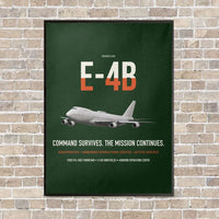 Thumbnail for E-4B Nightwatch vertical canvas print - framed - dark green background