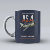 Thumbnail for Fairey Gannet AS.4 design on dark blue ceramic mug, double-side print