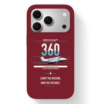 Thumbnail for Beechcraft King Air 360 design on dark red magsafe iphone case, for iPhone 17 Pro