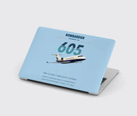 Thumbnail for Bombardier Challenger 605 design on light blue MacBook case