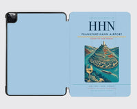 Thumbnail for Frankfurt-Hahn Airport (HHN) design on light blue ipad tablet case