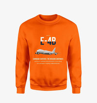 Thumbnail for E-4B Nightwatch design on orange sweatshirt