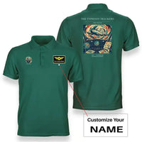 Thumbnail for VINTAGE G4091 - The Typhoon Trackers - Double-Side Polo T-Shirt design on green+name