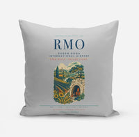 Thumbnail for Chisinau Eugen Doga International Airport (RMO) design on light gray pillow