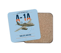 Thumbnail for Messerschmitt Me 262A-1a design on light blue 1 piece coaster
