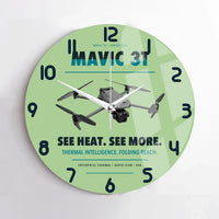 Thumbnail for DJI Mavic 3 Thermal design on light green no frame wall clock