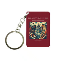 Thumbnail for VINTAGE G4253 - The Mountain Pass Gap - Designed Key Chain design on darkred