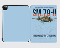 Thumbnail for Savoia-Marchetti SM.79-II Sparviero design on light blue ipad tablet case