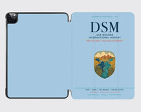 Thumbnail for Des Moines International Airport (DSM) design on light blue ipad tablet case