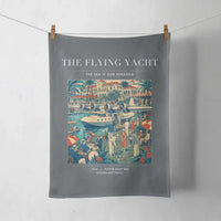 Thumbnail for VINTAGE G4075 - The Flying Yacht - Designed Towels design on gray