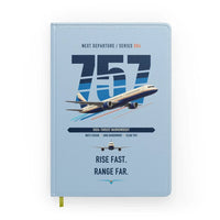 Thumbnail for Boeing 757-200 design on light blue notebook