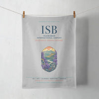 Thumbnail for Islamabad International Airport (ISB) design on light gray towel