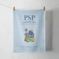 Thumbnail for Palm Springs International Airport (PSP) design on light blue towel