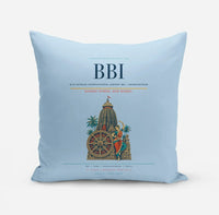 Thumbnail for Biju Patnaik International Airport (BBI) design on light blue pillow
