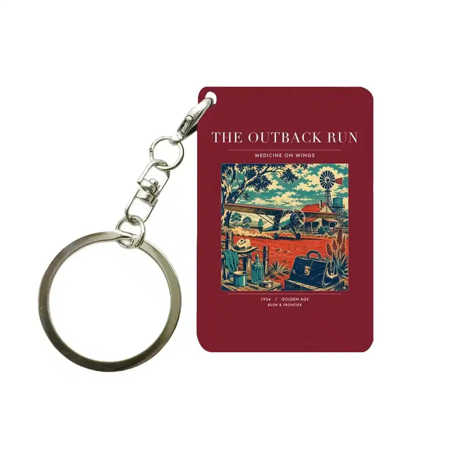 VINTAGE G4022 - The Outback Run - Designed Key Chain design on darkred