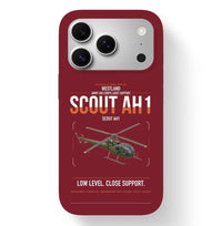 Thumbnail for Westland Scout AH1 design on dark red magsafe iphone case, for iPhone 17 Pro
