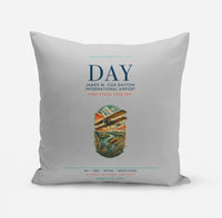 Thumbnail for James M. Cox Dayton International Airport (DAY) design on light gray pillow
