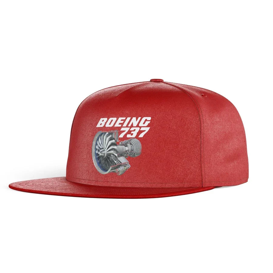 Boeing 737+Text & CFM LEAP-1 Engine snapback - red
