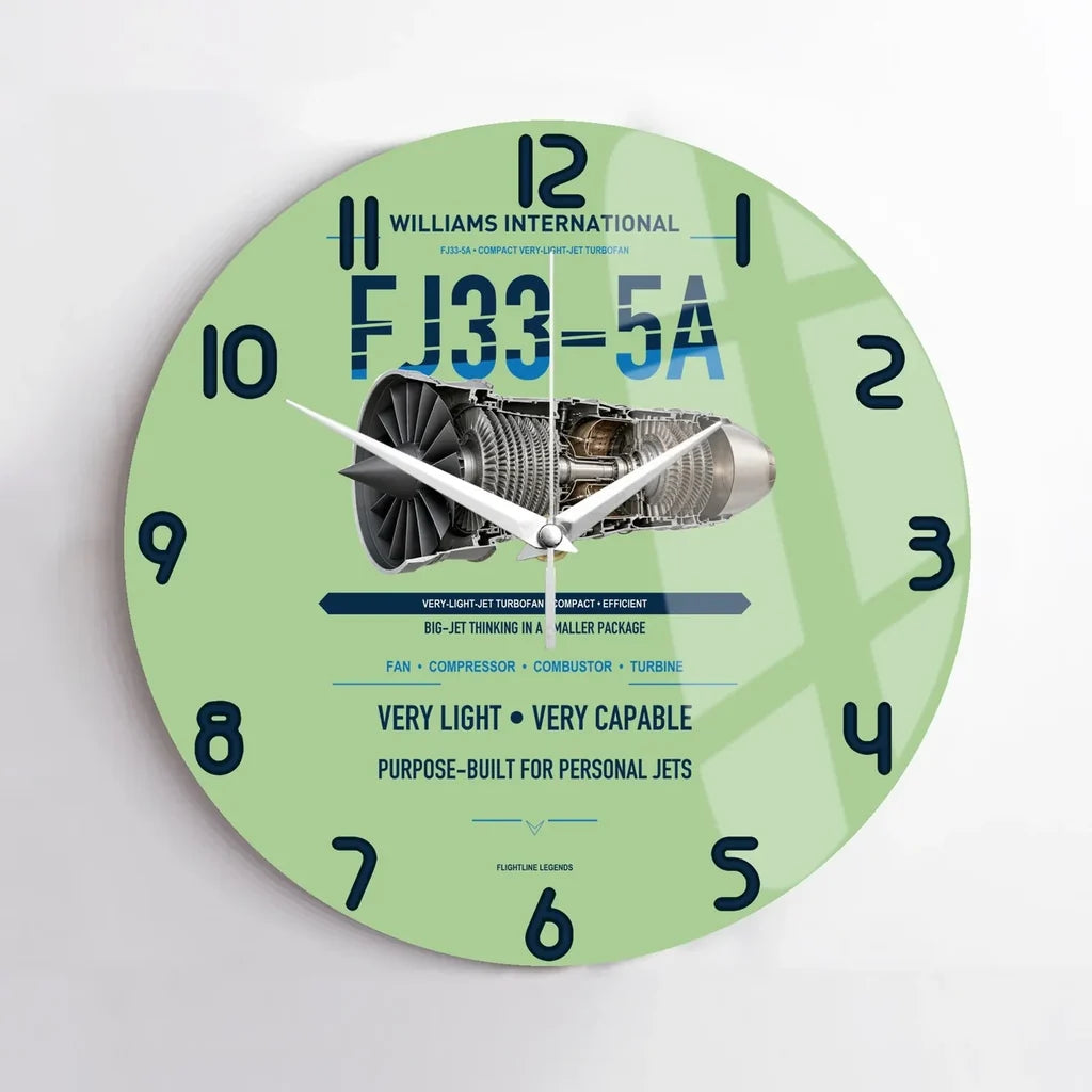 FJ33-5A design on light green no frame wall clock