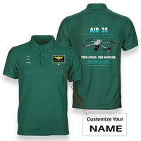 Thumbnail for DJI Air 3S design on green polo with custom name badge