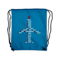 Thumbnail for Aviation Alphabet Drawstring Bag - view 5