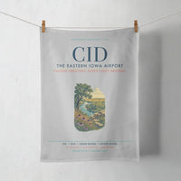 Thumbnail for The Eastern Iowa Airport Cedar Rapids (CID) design on light gray towel