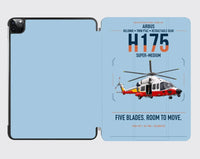 Thumbnail for Airbus H175 design on light blue ipad tablet case