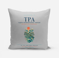 Thumbnail for Tampa International Airport (TPA) design on light gray pillow