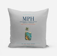 Thumbnail for Godofredo P. Ramos Airport Boracay Caticlan (MPH) design on light gray pillow
