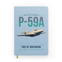 Thumbnail for P-59A Airacomet design on light blue notebook