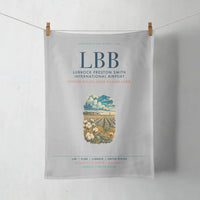 Thumbnail for Lubbock Preston Smith International Airport (LBB) design on light gray towel